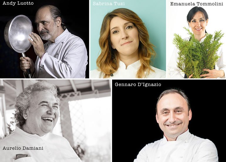 gli chef protagonisti dei cooking show dell'evento Prima Secca ad Alba Adriatica