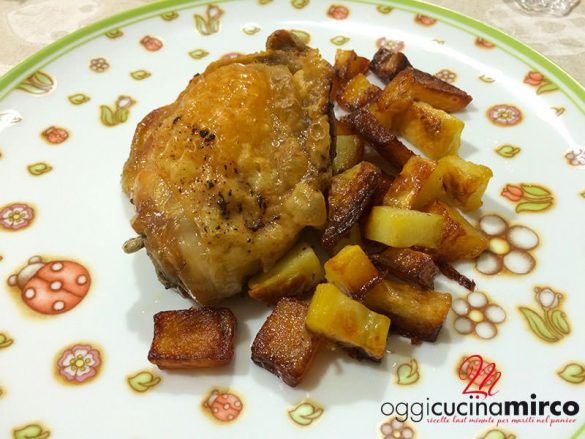 sovracosce di pollo con patate al forno