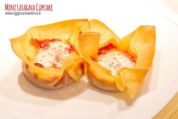 mini lasagna cupcake con sugo di carne, ricetta semplice