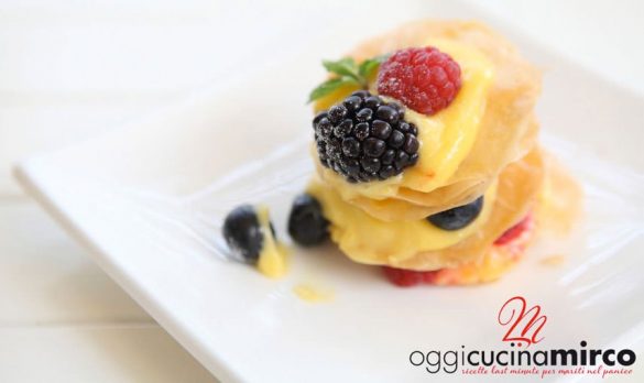 Ricetta semplice per mini millefoglie alla crema