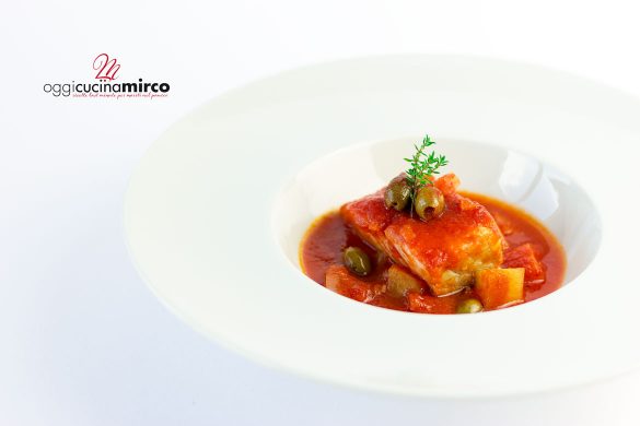 Baccalà al sugo con olive taggiasche e patate