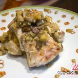 cuore di merluzzo alle olive taggiasche e mele