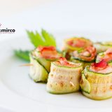 Involtini di zucchine con prosciutto cotto e scamorza
