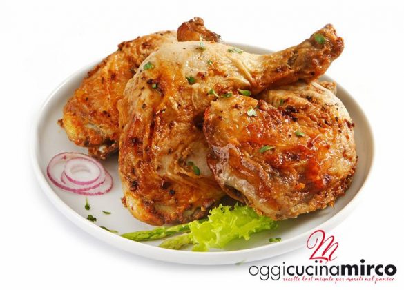 Pollo grigliato marinato in birra e spezie