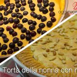 torta della nonna con mirtilli