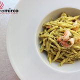 pasta al pesto e gamberetti