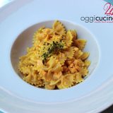 farfalle al salmone con crema di zafferano