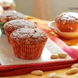 muffin al cioccolato bianco e mandorle