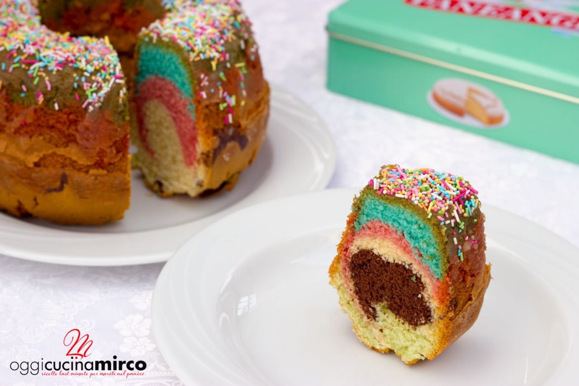 ciambella arlecchino di carnevale