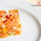 tartare di salmone con arancia e fnocchio