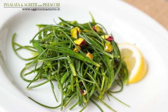 insalata di agretti con pistacchi