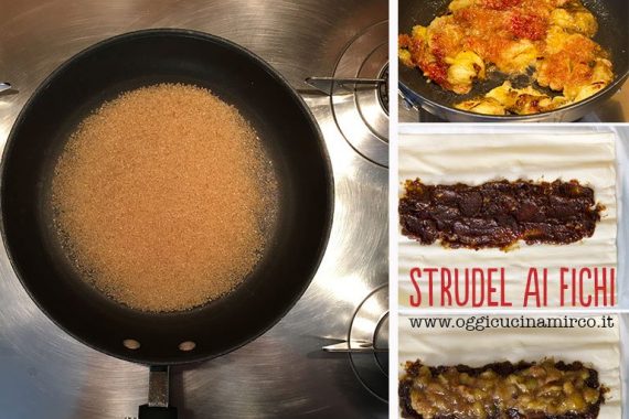 preparazione dello strudel ai fichi