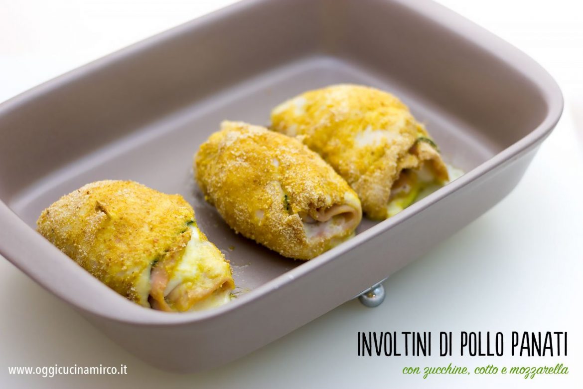 involtini di pollo panati al forno