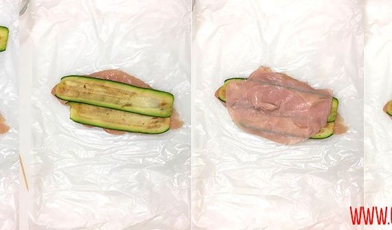 preparazione involtini di pollo panati farciti al forno