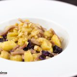 gnocchi con speck, radicchio e noci