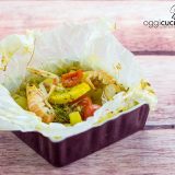 cartoccio con preparato di pesce