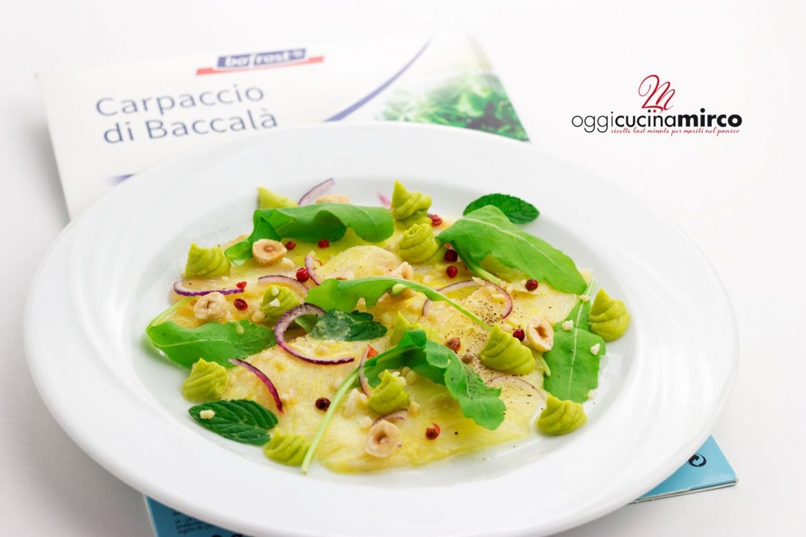 carpaccio di baccalà agli agrumi