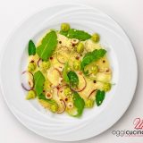 carpaccio di baccalà flatlay