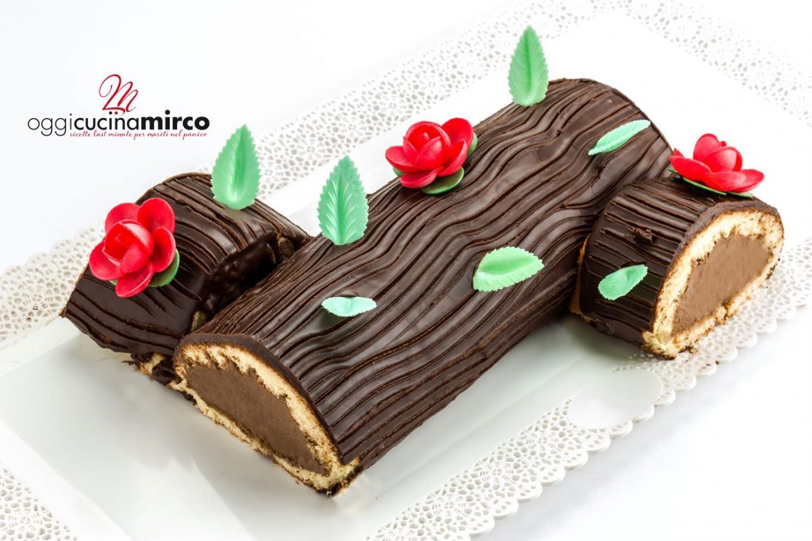 tronchetto di Natale al cioccolato, ricetta bimby