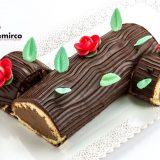 tronchetto di Natale al cioccolato, ricetta bimby