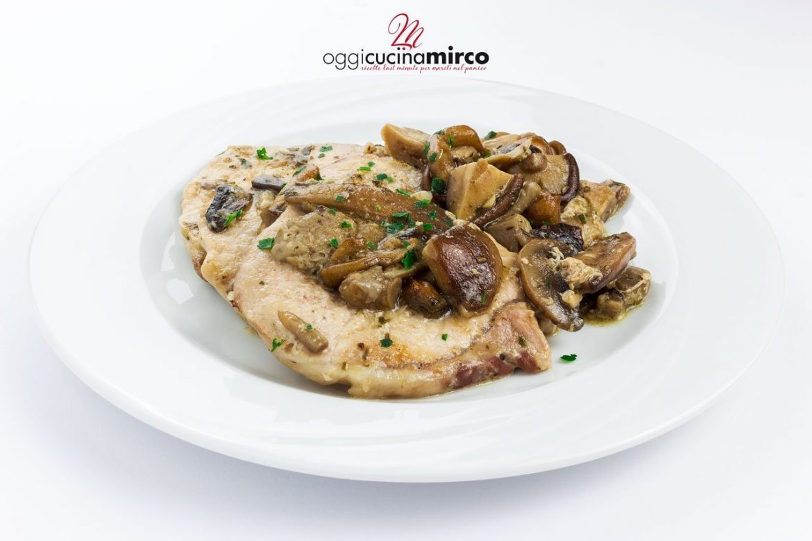 arista in padella con funghi