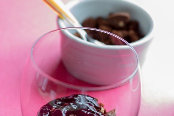 vasetto con strato di confettura