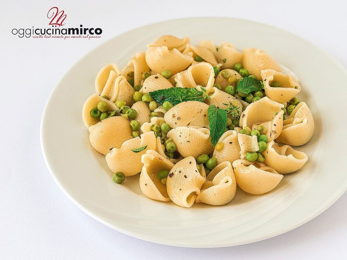 pasta fredda con piselli e limone