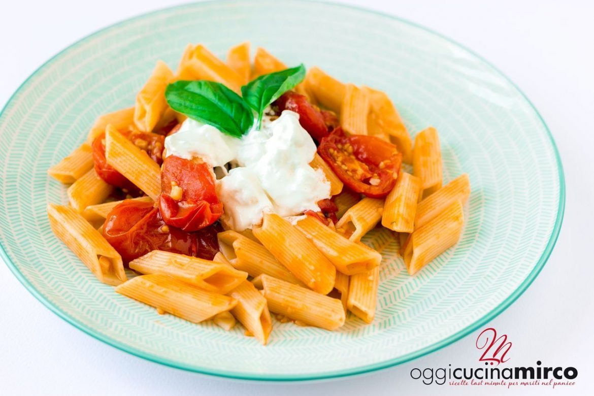 Pasta Con Pomodorini Confit E Burrata