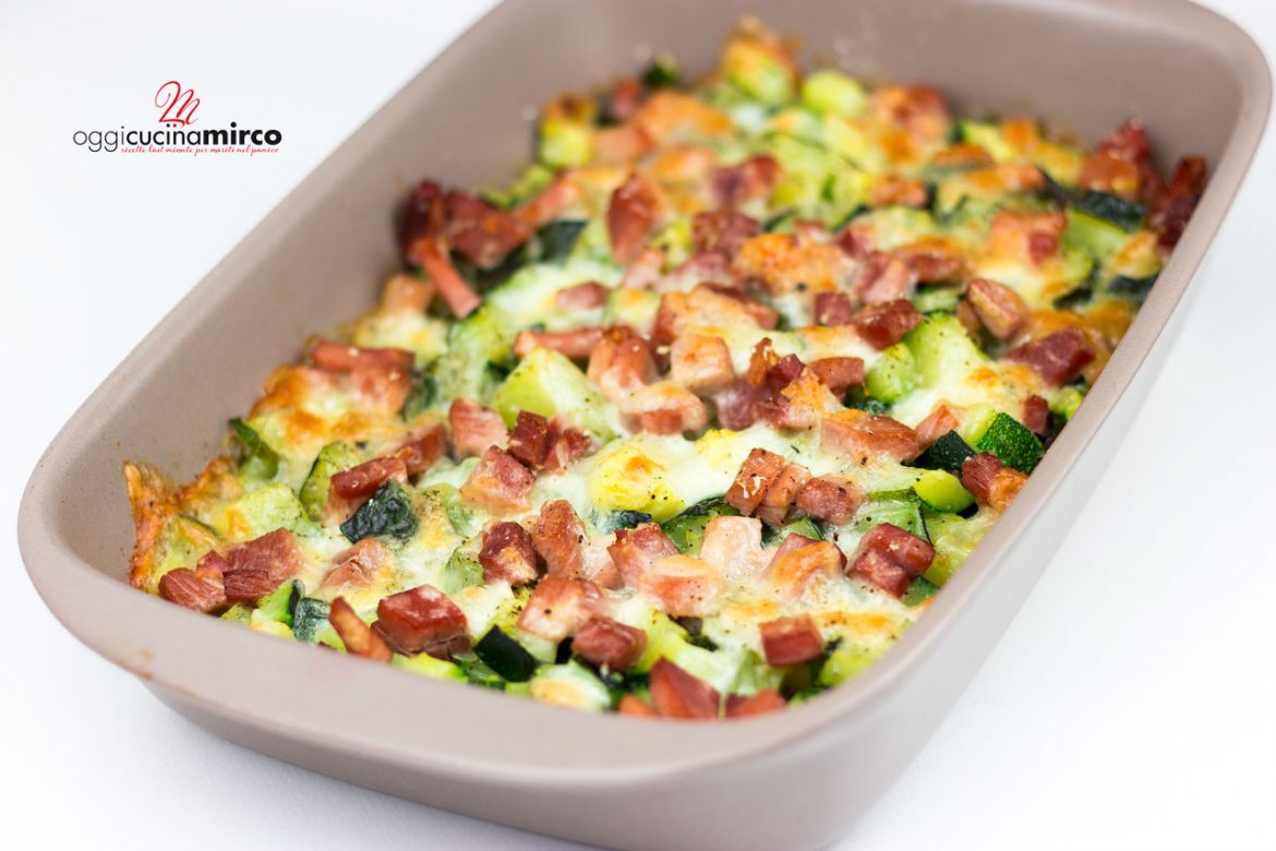 zucchine al forno con mozzarella