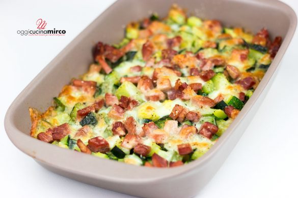 zucchine al forno con mozzarella