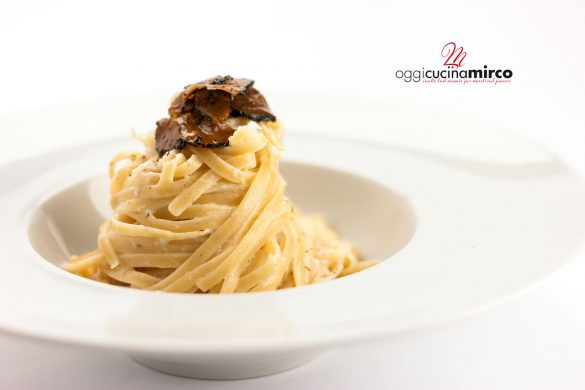 Pasta con baccalà e tartufo