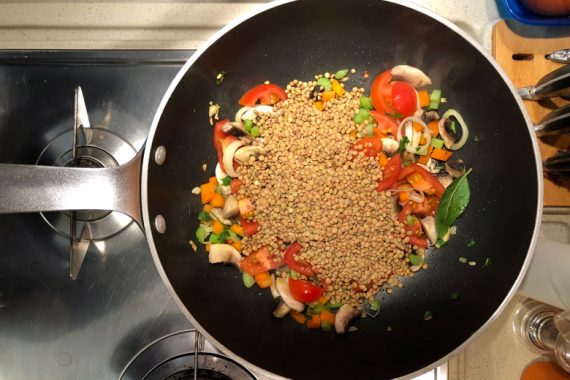 Pomodorini e lenticchie