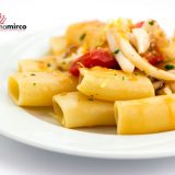 paccheri con seppie e pomodorini