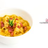 pasta e ceci in scatola con pancetta