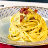 Spaghettoro affumicato Verrigni con crema di ricotta allo zafferano