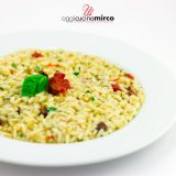 Risotto con pomodori secchi e olive taggiasche