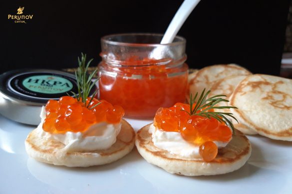 caviale rosso e uova di salmone