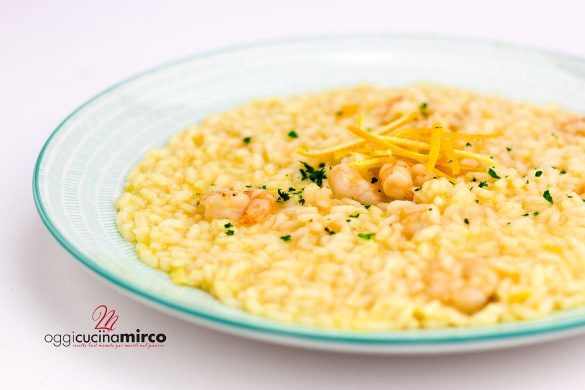 risotto agli agrumi e gamberetti