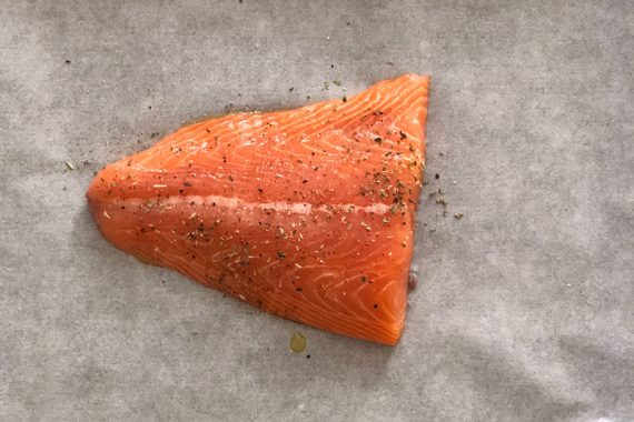 salmone in crosta, preparazione 1