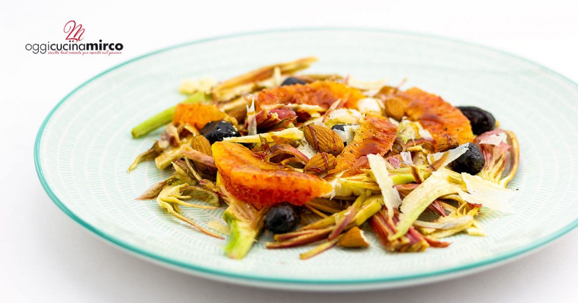 insalata di carciofi crudi con arance