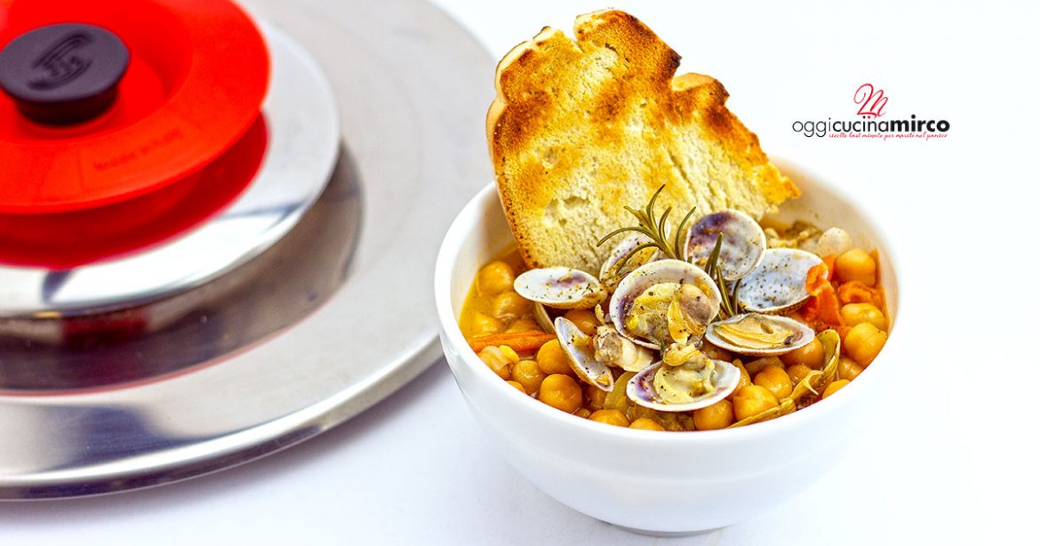 zuppa di ceci e vongole con magic cooker e senza