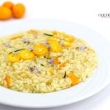 risotto con kumquat, rosmarino e zafferano fatto con il Magic Cooker