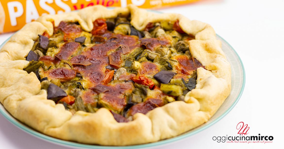 torta salata con verdure e scamorza