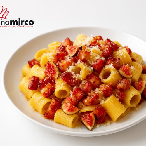 Pasta con fichi e guanciale
