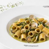 pasta con crema di asparagi selvatici e vongole