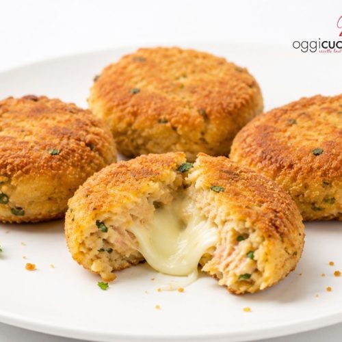 cotolette di ceci e tonno con friggitrice ad aria